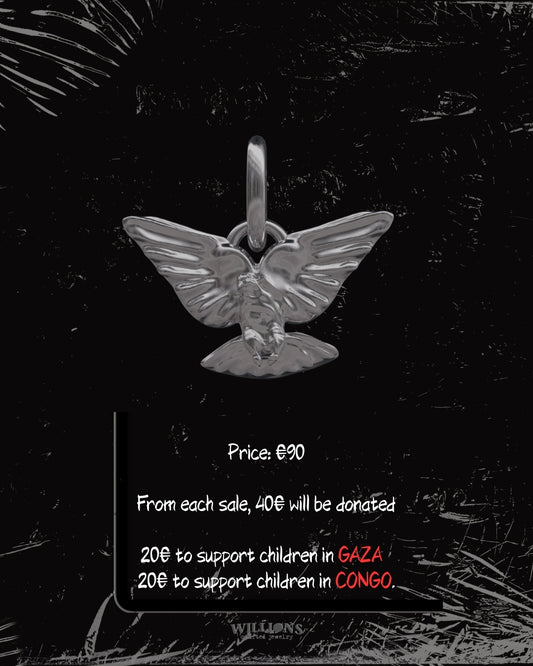 Peace Dove SILVER Pendant (SMALL)| handmade jewelry