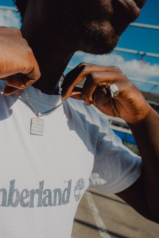 THIS SHIT HARD SILVER PENDANT